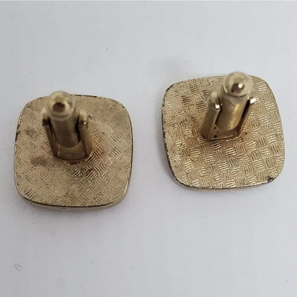Vintage Gold & Black Cuff Links